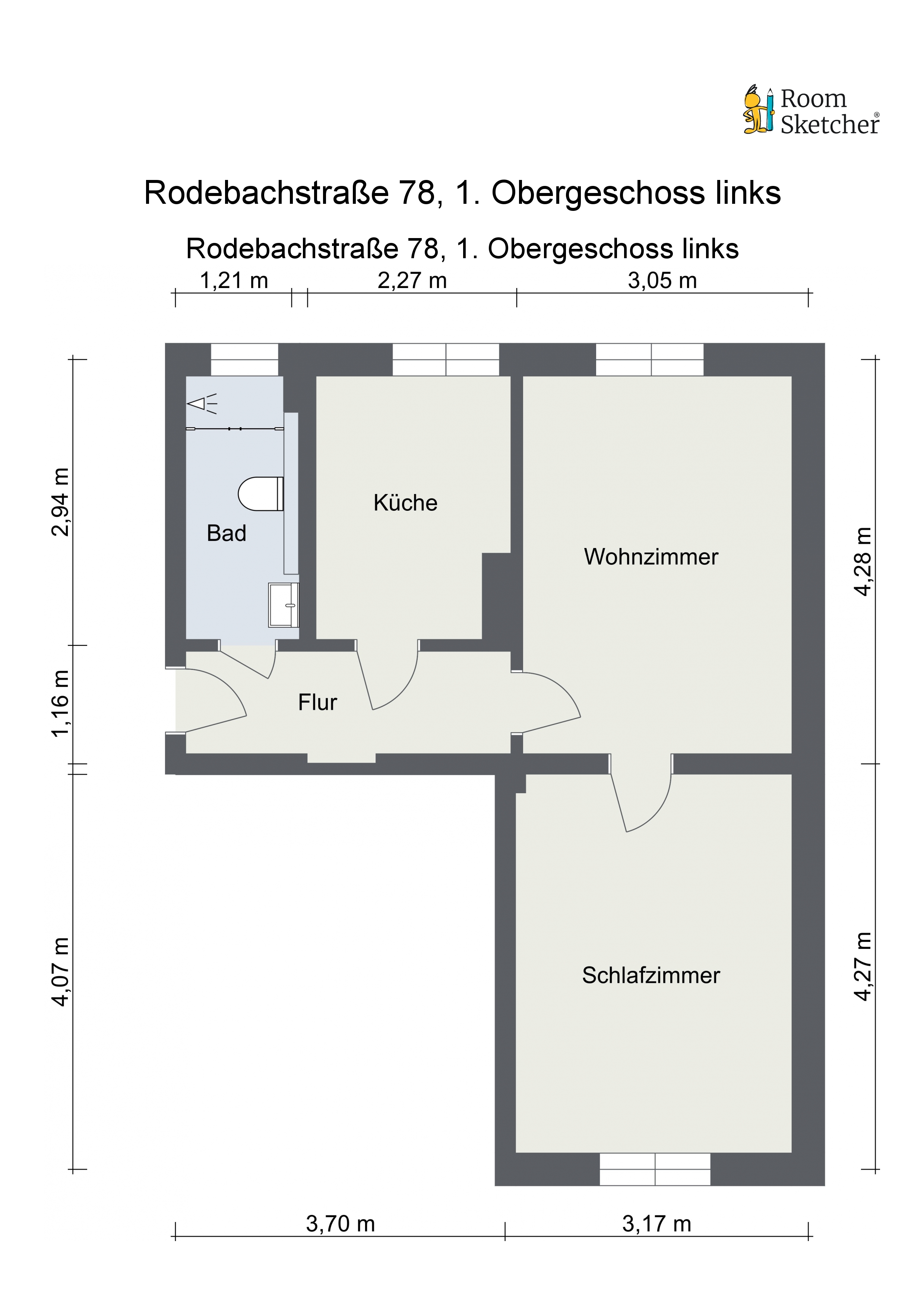 Rodebachstraße 78, 1. Obergeschoss links Briefkopf Bild Rodebachstraße 78, 1. Obergeschoss links Briefkopf Bild